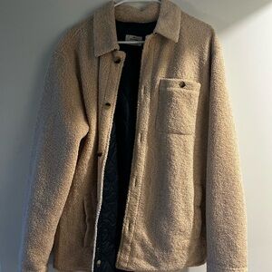 Marine Layer Men's Tan Sherpa Jacket
